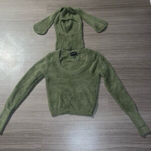 Olive Green Sweater Set